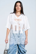 CHARMING LACE JERSEY DRESS