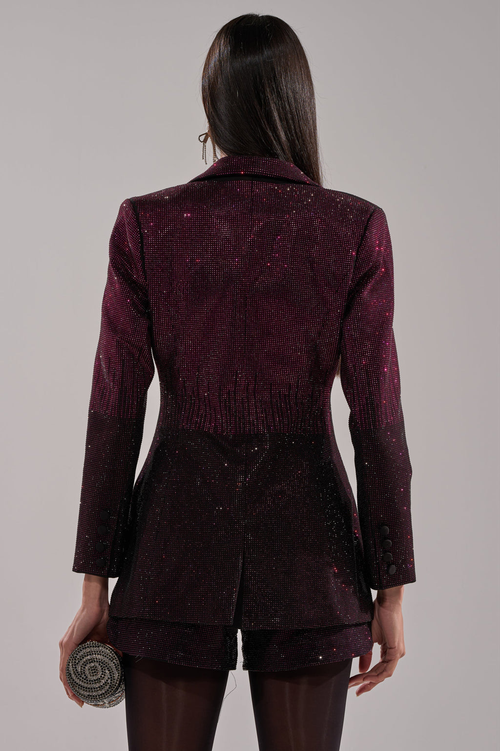 RAISE A GLASS RHINESTONE BLAZER