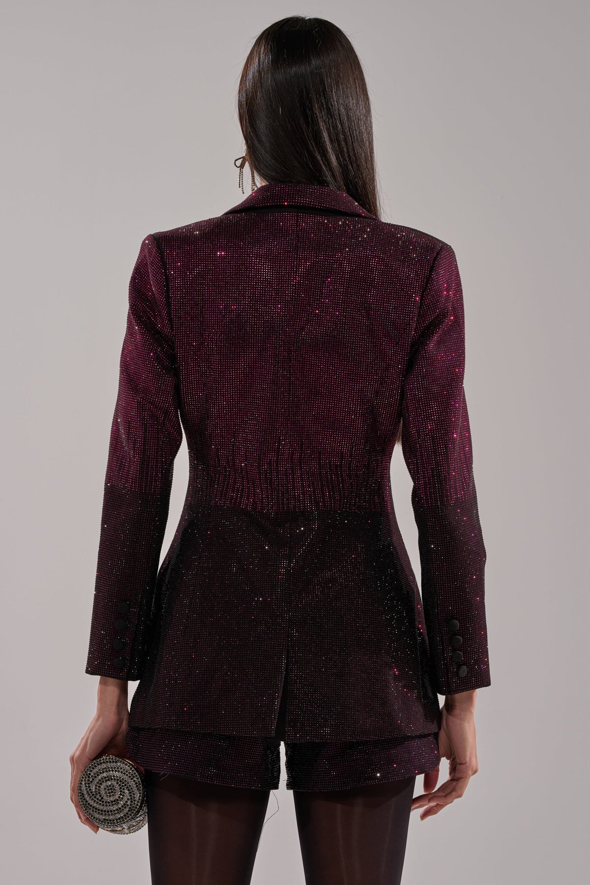 RAISE A GLASS RHINESTONE BLAZER
