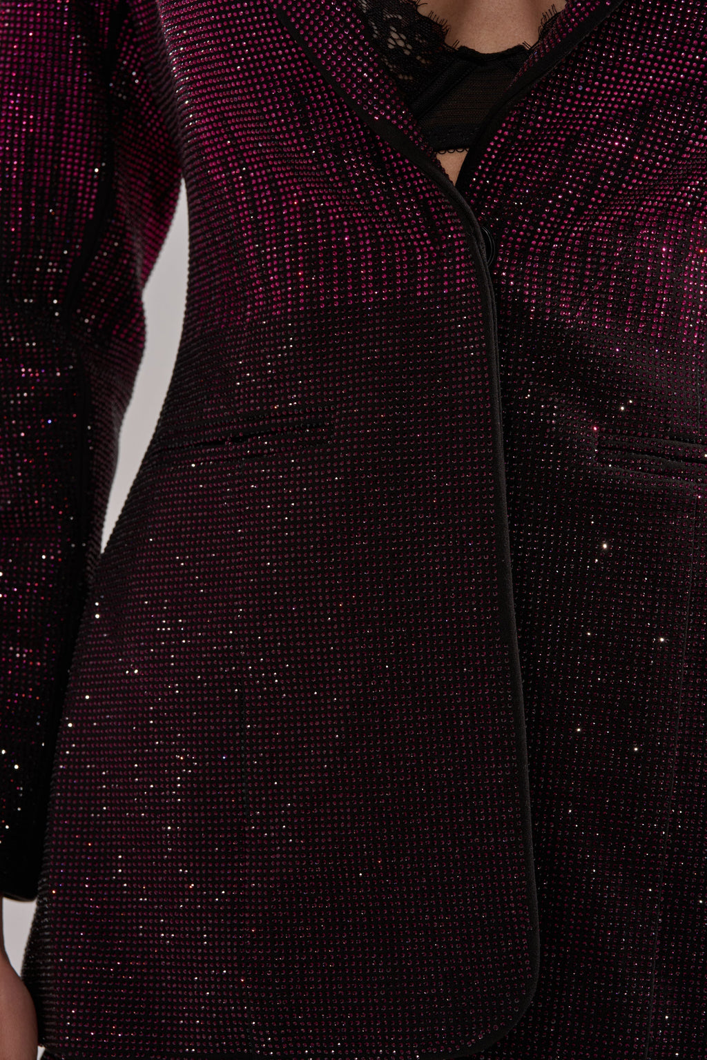 RAISE A GLASS RHINESTONE BLAZER