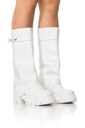 AZALEA WANG JET WHITE BOOT
