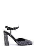 AZALEA WANG LEONTINA SILVER RHINESTONE PUMP