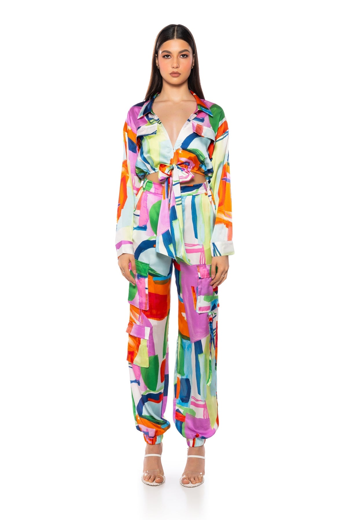 QUINN ABSTRACT PRINTED JOGGER